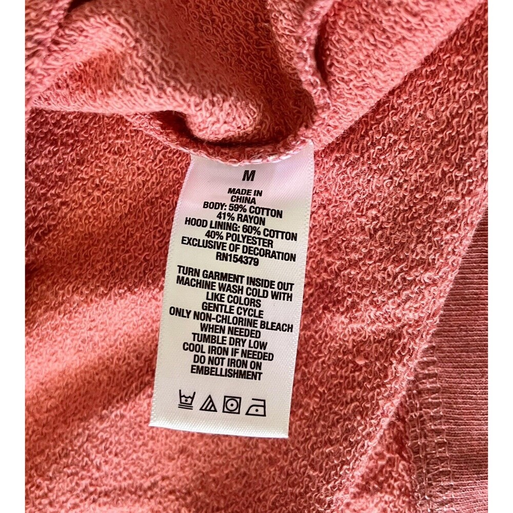Aeropostale Womens Hoodie Pink Flowers Long Sleeve Size M NWT - Picture 4 of 6